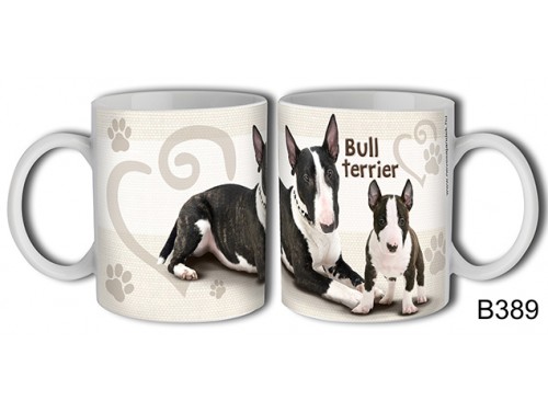 (B389) Bögre 3 dl - Bull terrier – Kutyásoknak ajándék